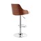 Armen Living Asher Adjustable Cream Faux Leather and Chrome Finish Bar Stool LCARBAWACR - alternate 4